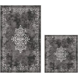 Šedé koupelnové předložky v sadě 2 ks 60x100 cm – Foutastic obraz