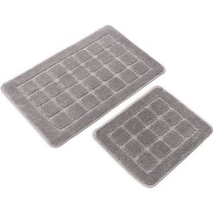 Šedé koupelnové předložky v sadě 2 ks 50x80 cm Kareli – Foutastic obraz