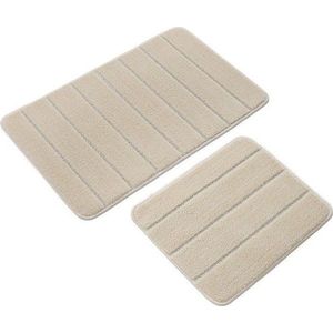 Krémové koupelnové předložky v sadě 2 ks 50x80 cm Yeni Cizgli – Foutastic obraz
