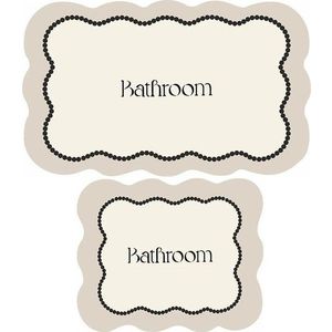 Krémové koupelnové předložky v sadě 2 ks 60x100 cm Bounde – Foutastic obraz