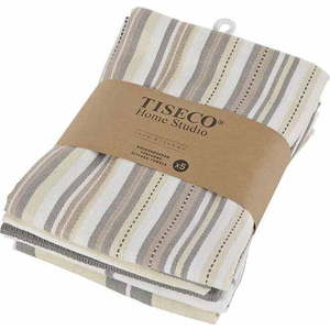 Sada 5 hnědých bavlněných utěrek Tiseco Home Studio, 50 x 70 cm obraz