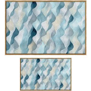 Modré koupelnové předložky v sadě 2 ks 60x100 cm – Foutastic obraz