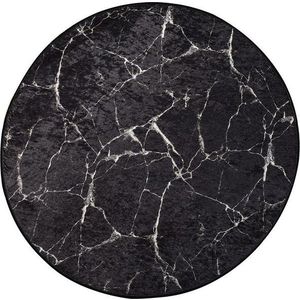 Černá koupelnová předložka ø 100 cm Marble – Foutastic obraz