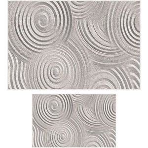 Světle šedé koupelnové předložky v sadě 2 ks 60x100 cm – Foutastic obraz