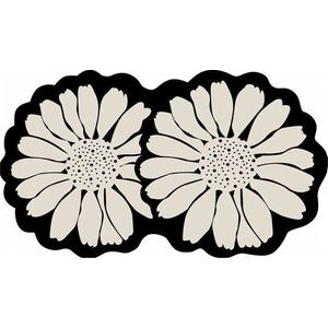 Černá/krémová koupelnová předložka 70x120 cm Flor Extrana – Foutastic obraz