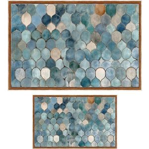 Modré koupelnové předložky v sadě 2 ks 60x100 cm – Foutastic obraz