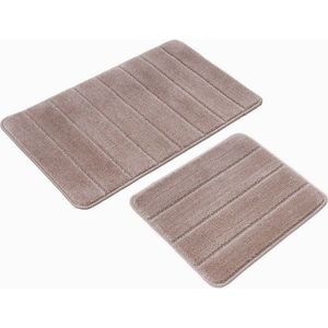 Hnědé koupelnové předložky v sadě 2 ks 50x80 cm Yeni Cizgli – Foutastic obraz