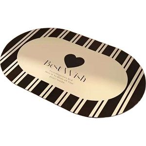 Černá/krémová koupelnová předložka 60x100 cm Best Wish – Foutastic obraz