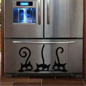 Samolepka na zeď Ambiance Funny Cats Trio, 20 x 35 cm obraz