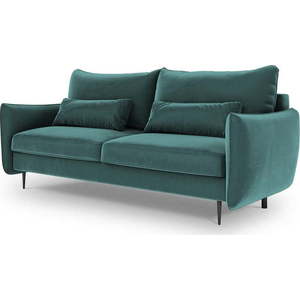 Petrolově zelená rozkládací pohovka s úložným prostorem Cosmopolitan Design Vermont obraz