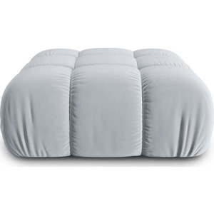 Světle modrá sametová podnožka Bellis – Micadoni Home obraz