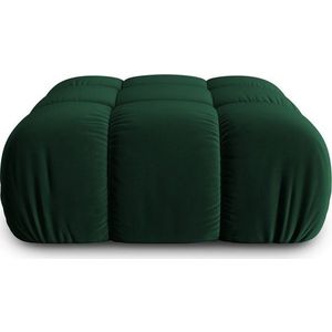 Zelená sametová podnožka Bellis – Micadoni Home obraz