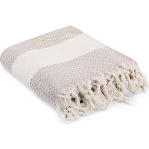 Béžový bavlněný přehoz na dvoulůžko 230x200 cm Seritli – Mijolnir obraz