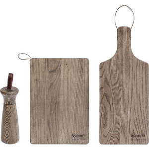 Servírovací dřevěný mlýnek a prkénka v sadě 3 ks 52, 5 x 18 cm – Bonami Selection obraz