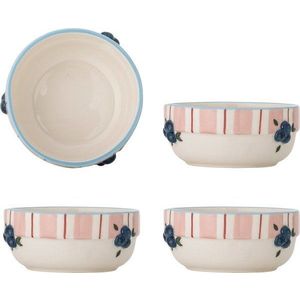 Růžové/krémové keramické polévkové misky v sadě 4 ks 295 ml Carry – Bloomingville obraz
