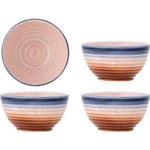 Modré/oranžové keramické misky v sadě 4 ks 110 ml Tatum – Bloomingville obraz