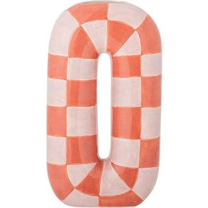 Keramická ručně malovaná váza v lososové barvě/krémová (výška 32 cm) Mae – Bloomingville obraz