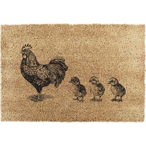 Rohožka z kokosového vlákna 40x60 cm Chickens and Chicks – Artsy Doormats obraz