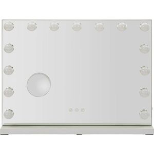 Nástěnné zrcadlo s osvětlením/s poličkou 55x43 cm Hollywood – Mauro Ferretti obraz