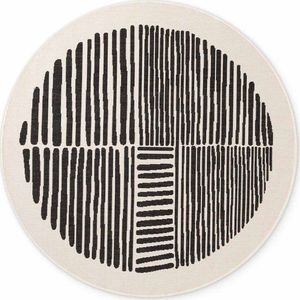 Černý/krémový kulatý vnitřní a venkovní koberec ø 160 cm Haringey Bounds – Ted Baker obraz