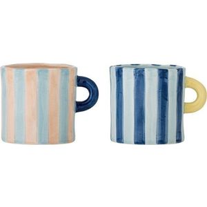 Modré/růžové keramické hrnky v sadě 2 ks 250 ml Phoenix – Bloomingville obraz