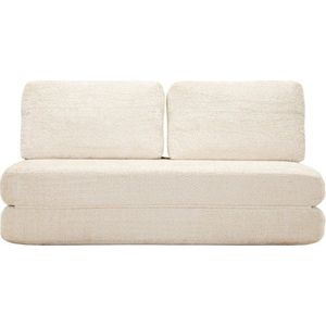 Bílá rozkládací pohovka z textilie bouclé 150 cm Faster – Mauro Ferretti obraz