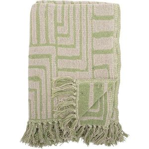 Zelená deka s příměsí bavlny 130x155 cm Velva – Bloomingville obraz