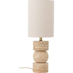Kamenná stolní lampa v přírodní barvě s textilním stínidlem (výška 53 cm) Marci – Bloomingville obraz