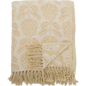 Žlutá deka s příměsí bavlny 130x155 cm Pratello – Bloomingville obraz