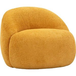 Křeslo z textilie bouclé v hořčicové barvě Ginerva – Mauro Ferretti obraz