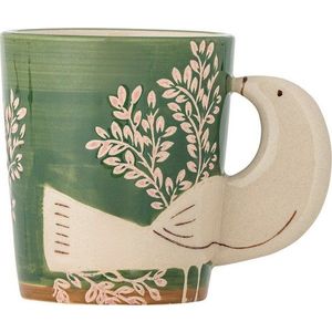 Zelený keramický hrnek na cappuccino 260 ml Hezha – Bloomingville obraz