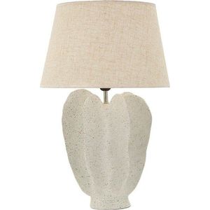 Krémová stolní lampa s textilním stínidlem (výška 63 cm) Ester – Mauro Ferretti obraz