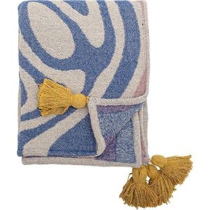 Modrá deka s příměsí bavlny 130x160 cm Arlie – Bloomingville obraz