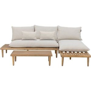 Béžový zahradní lounge set z masivu akácie pro 3 Cesano – Bloomingville obraz