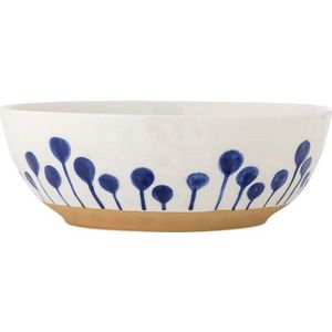 Bílá/modrá keramická mísa ø 28 cm Linora – Bloomingville obraz