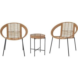 Zahradní lounge set z umělého ratanu v přírodní barvě pro 2 Dudine – Bloomingville obraz