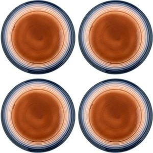 Modré/oranžové talíře v sadě 4 ks z kameniny ø 27 cm Tatum – Bloomingville obraz