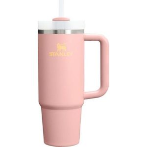 Broskvová termoska s brčkem z nerezové oceli 890 ml Quencher H2.O FlowState™ Tumbler Peach Rose – Stanley obraz