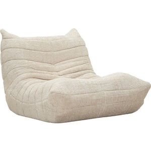 Bílý sedací vak z textilie bouclé Mask – Mauro Ferretti obraz