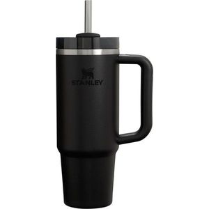 Černá termoska s brčkem z nerezové oceli 890 ml Quencher H2.O FlowState™ Tumbler Black 2.0 – Stanley obraz