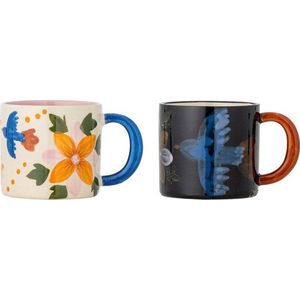 Černé/béžové keramické hrnky v sadě 2 ks 300 ml Maricala – Bloomingville obraz