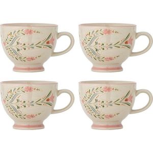 Bílé keramické hrnky v sadě 4 ks 400 ml Rosalynde – Bloomingville obraz