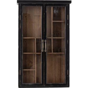 Černá závěsná vitrína z jedlového dřeva 50x80x14 cm Hazem – Bloomingville obraz