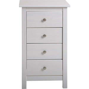 Bílá vysoká komoda z borovicového dřeva 46x80 cm Berna – Marckeric obraz