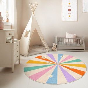 Pratelný dětský hrací koberec ø120 cm Rainbow Daisy – Mila Home obraz