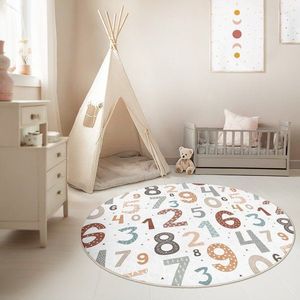 Pratelný dětský hrací koberec ø120 cm Happy Numbers – Mila Home obraz