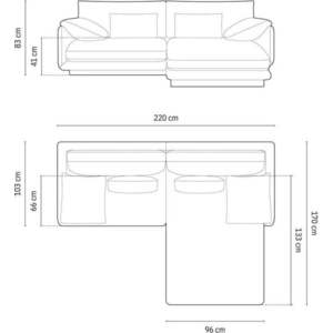 Béžová rohová pohovka (pravý roh) Torino – Micadoni Home obraz