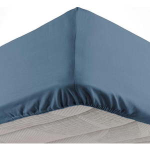 Modré napínací prostěradlo z mikrovlákna 140x190 cm Oscar – douceur d'intérieur obraz