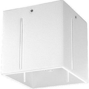 Bílé stropní svítidlo s kovovým stínidlem 10x10 cm Pax – Sollux obraz