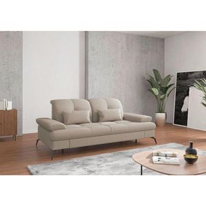 Sit & More TŘÍMÍSTNÁ POHOVKA, textil, šedohnědá obraz